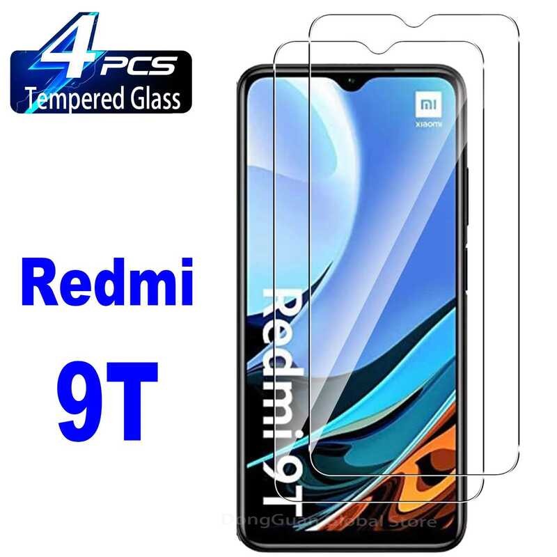 Film 9H Tempered Untuk Xiaomi Redmi 9T 2/4Pcs Pelindung Layar HD Kaca