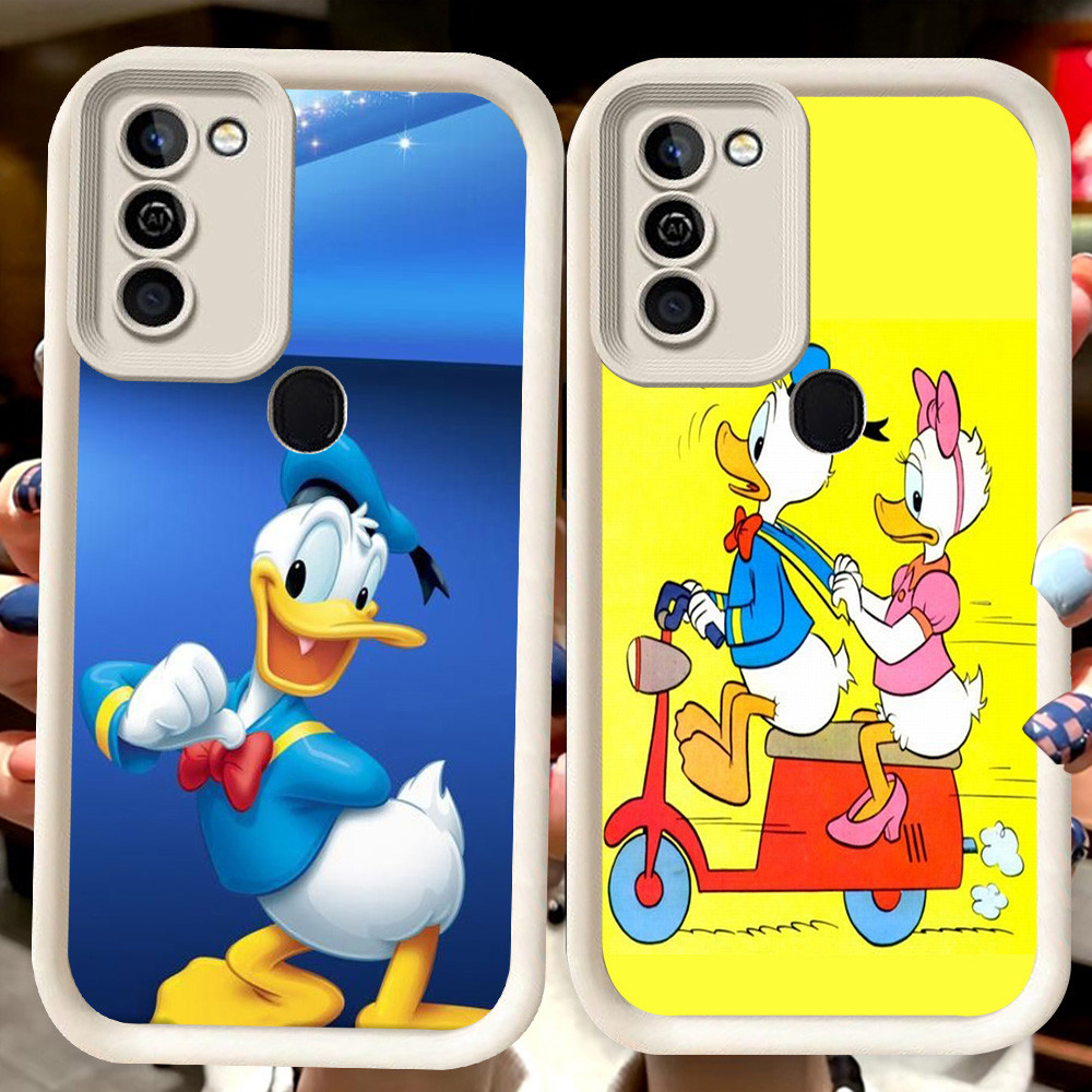 H128 Donald Duck Putih Casing untukInfinix HOT Smart Ram2 10 5 6 12 8 11 Ram3 Play Plus