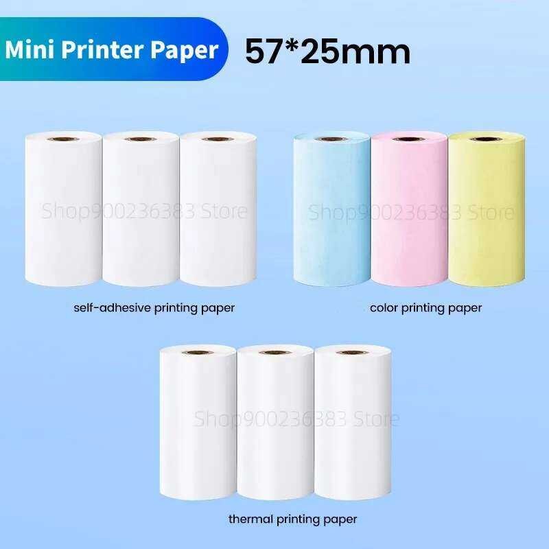 

Label Stiker Kertas Universal Termal Portabel 57mm yang Dapat Ditempel Sendiri untuk Printer Mini Ce