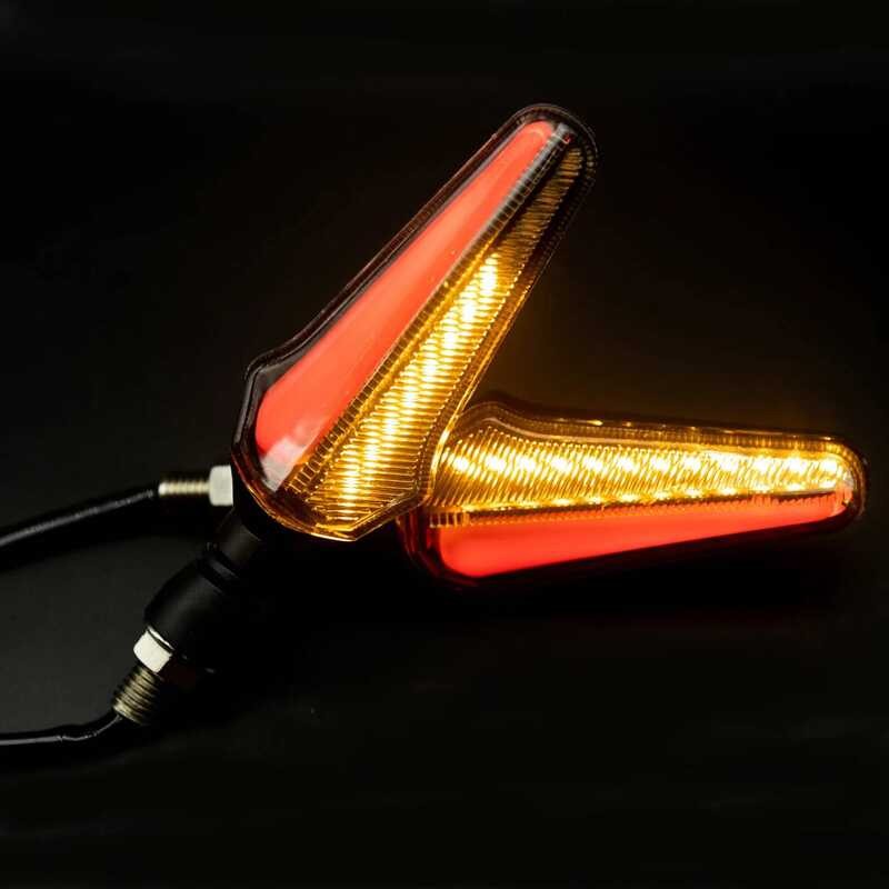 Sepeda Aksesori Motor Sinyal Belok Universal ABS Indikator Berkedip Lampu Strobe LED Untuk Benelli 2