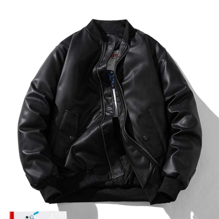 jaket bomber premium  NASA co menandai kulit cuci, kapas, baseball, gugur dan musim dingin trendy bi