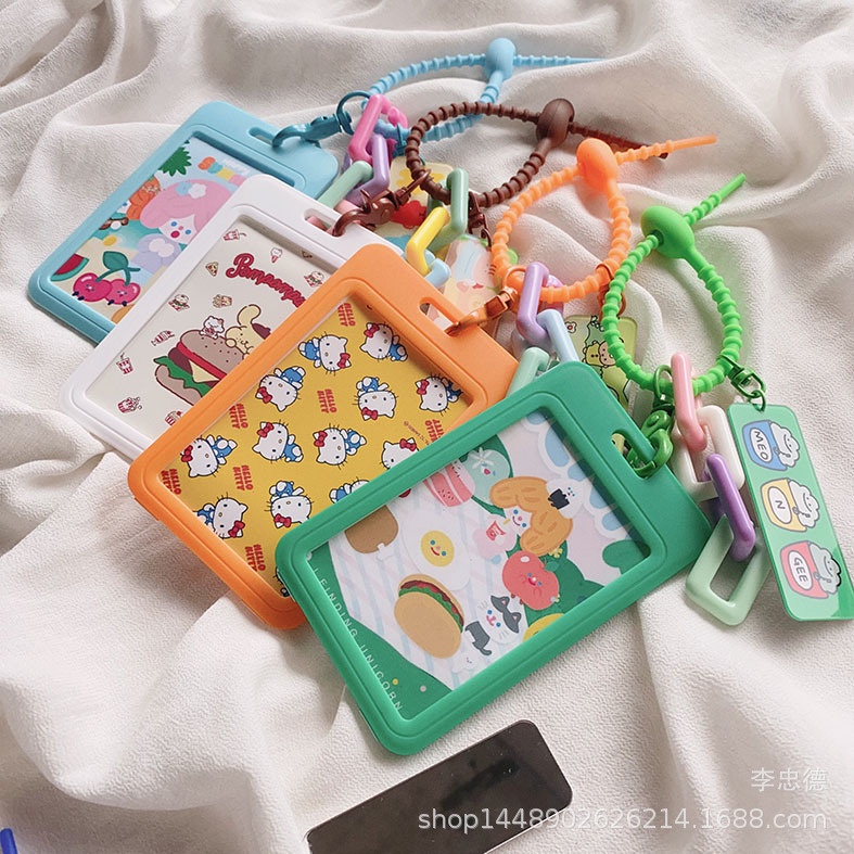 

ID Cart Gadis Korea dopamine murid lucu set, bus perlindungan, akses ID set perlindungan kartu Motif Terbagus