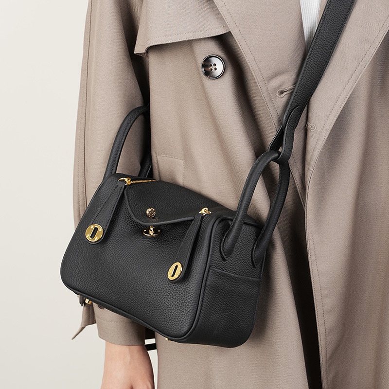 Tas Wanita Bag Wanita Baru Lindy Bag Mini Leather One Shoulder Crossbody Bag Pillow Bag Versatile Li