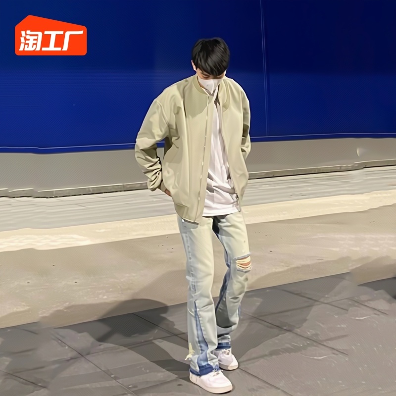 JACKET BOMBER MA1 Pilot Jacket Men's Versatile Fashion Brand Cleanfit Baseball Jersey Vintage Americ