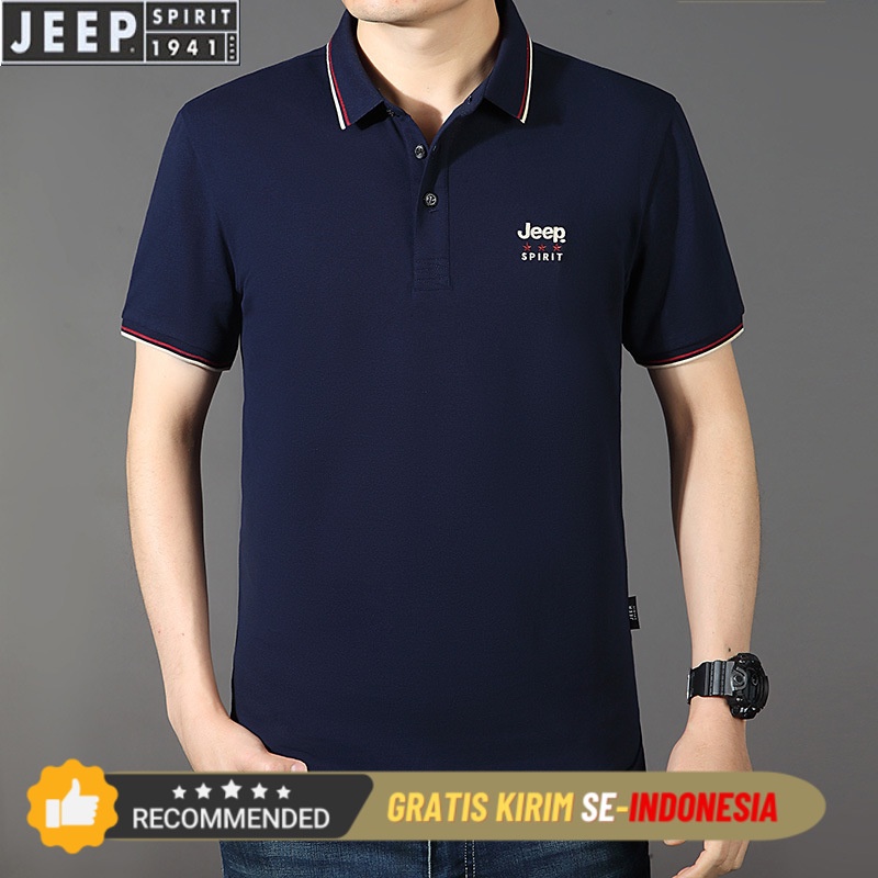 Kaos Polo Pria Korea Premium JEEP Spirit Men's Polo Short Sleeve T-shirt Big POLO Shirt Half Sleeve 