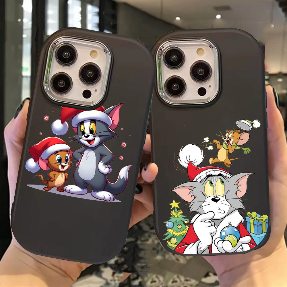 O-68 Happy Christmas Hitam Silikon Casing untuk Realme 11 Pro C11 N53 C55 C67 C65 C63 C61 Note 50