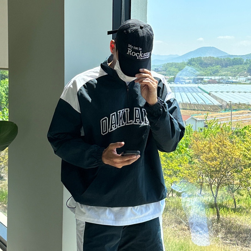 Jacket Pria Premium Summer Sunscreen Coat Jacket Top Long sleeved Loose sesuai versi Korea Timur Gat