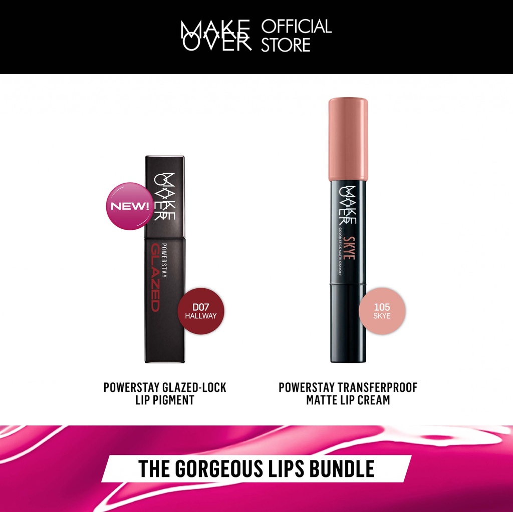 [200K GET 2] Make Over Glazed Lock + Color Stick Matte Crayon : THE GORGEOUS LIPS BUNDLE - Paket Ombre Lips