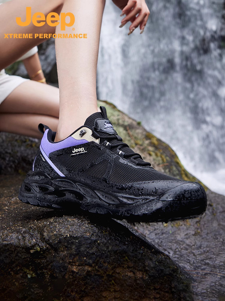 Jeep jalan kaki luar ruangan wanita musim panas bernapas ringan sungai pria melibatkan air damping a