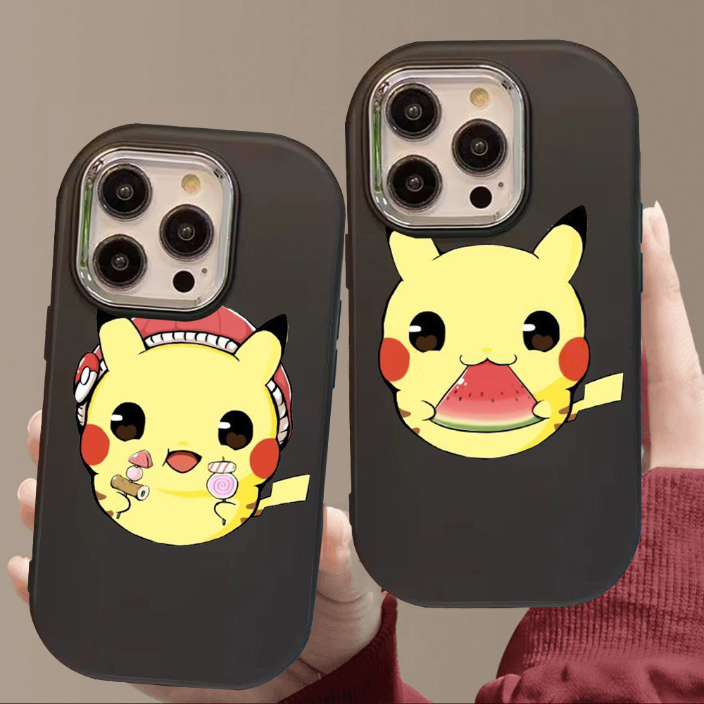 O-63 lovely Pikachu Hitam Silikon Casing untuk Realme 11 Pro C11 N53 C55 C67 C65 C63 C61 Note 50
