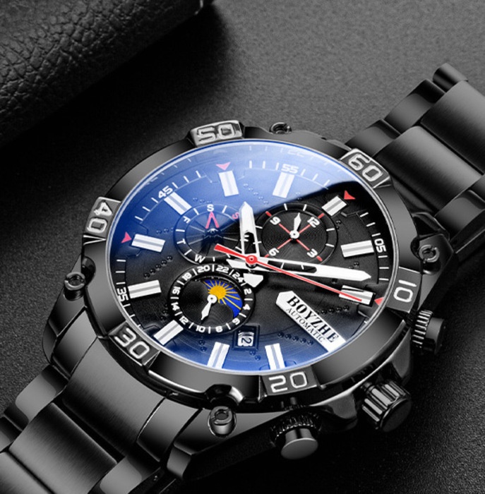 Jam Tangan Pria BOYZHE Fashion Star Men's Business Fully Automatic Mechanical WatchFASHION | TAS | S