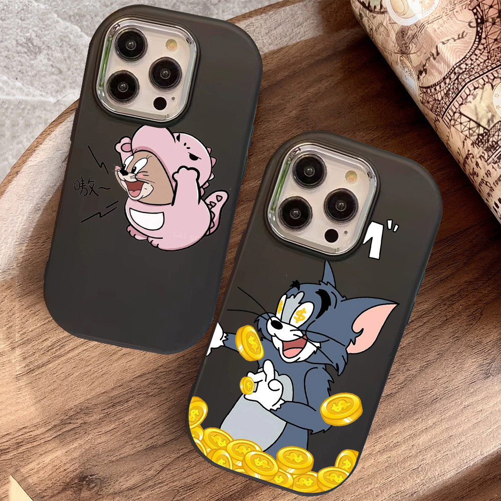 O-118 Cat Mouse Hitam Silikon Casing untuk Realme 11 Pro C11 N53 C55 C67 C65 C63 C61 Note 50