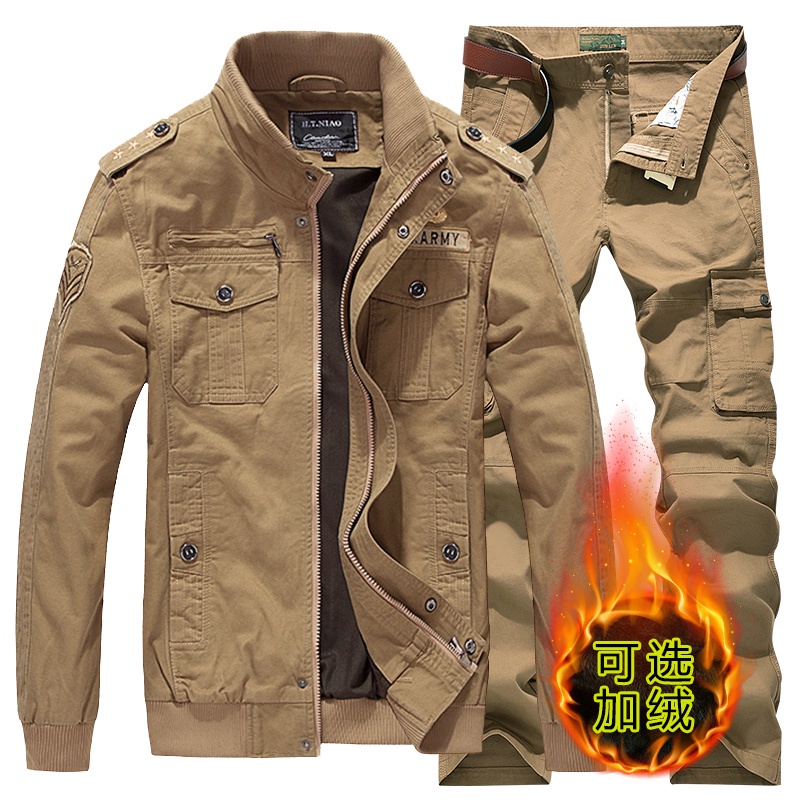 Jaket Militer Pria Katun Tebal Musim Dingin Kantor Warna Pilihan