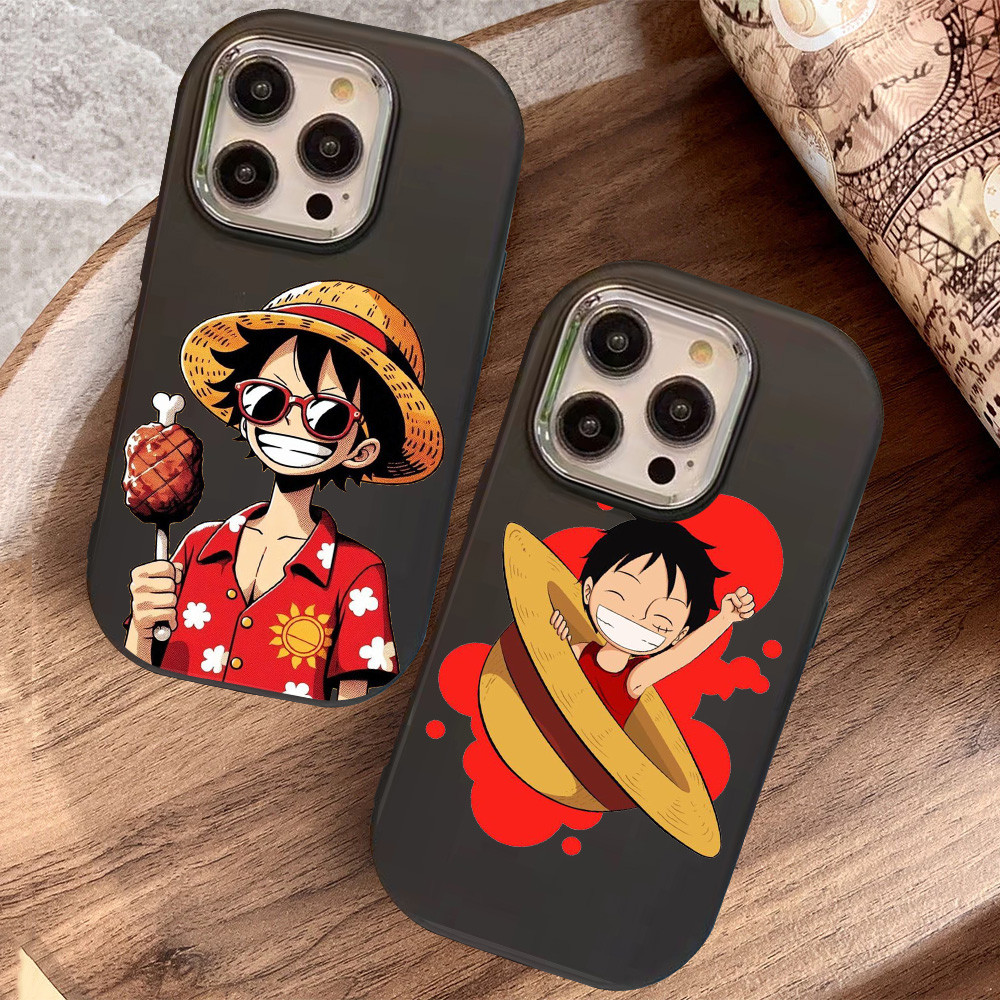 O-75 One Piece Hitam Silikon Casing untuk Realme 11 Pro C11 N53 C55 C67 C65 C63 C61 Note 50