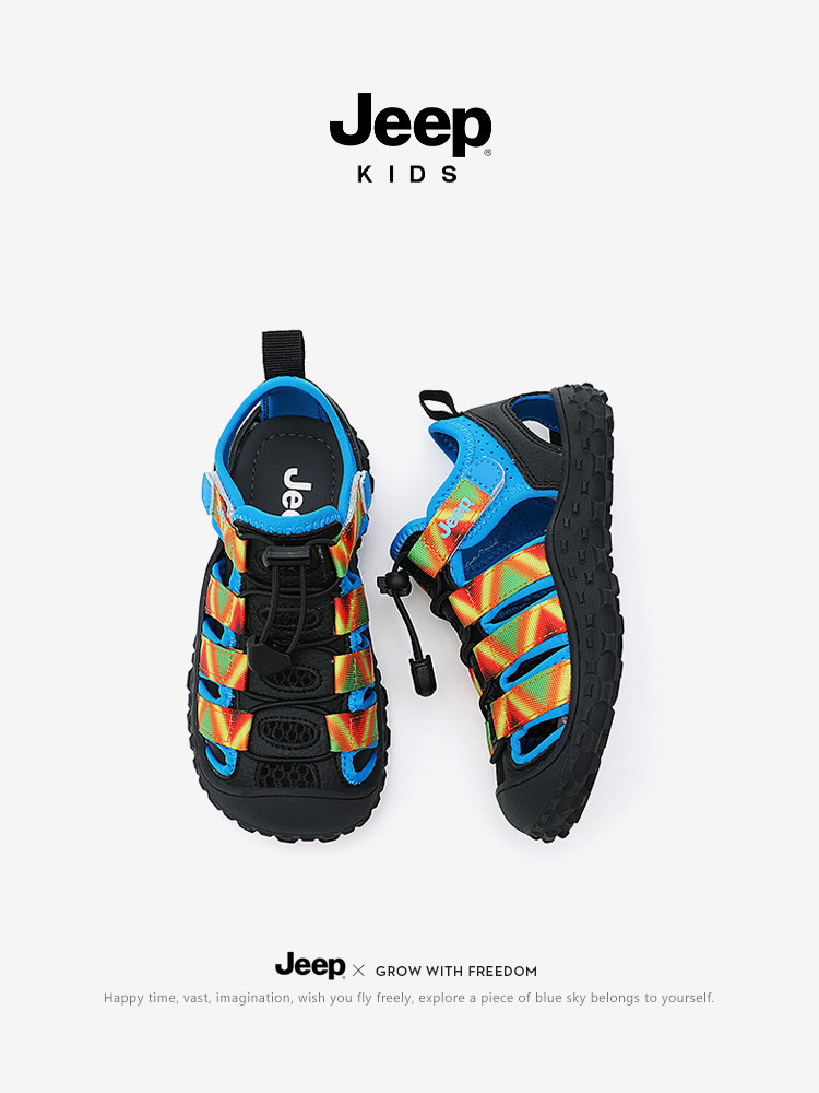 jeep laki-laki sandal tas kepala musim panas luar bermain air anak 2024 sepatu pantai anak-anak baru