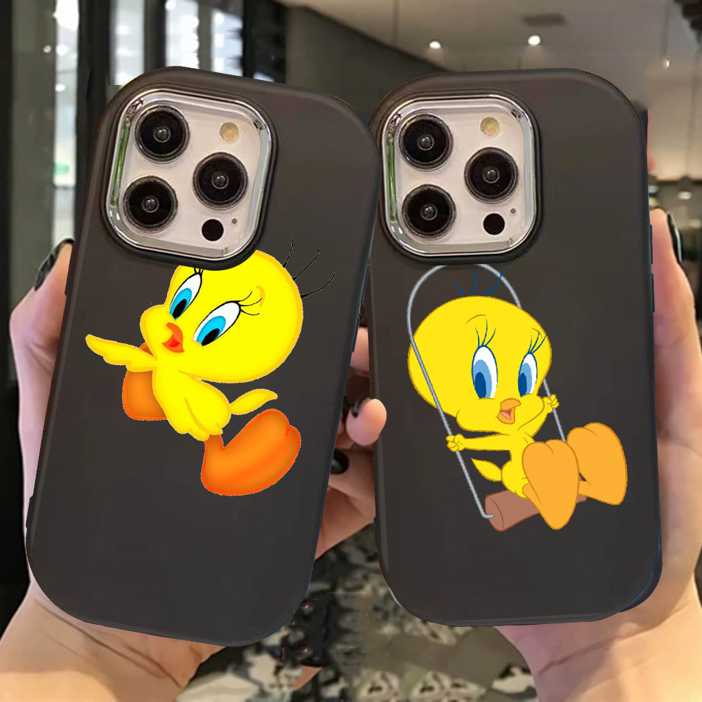 O-19 Tweety Bird Hitam Silikon Casing untuk Realme 11 Pro C11 N53 C55 C67 C65 C63 C61 Note 50