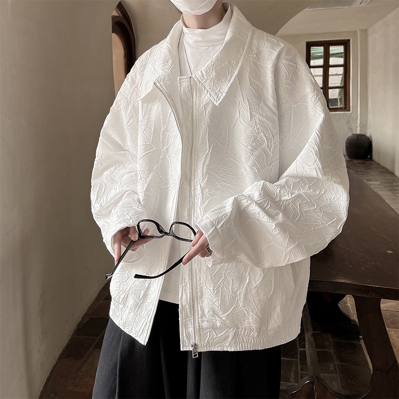 JACKET BOMBER Jaket haute couture Perancis, kemewahan ringan laki-laki, jaket peledak pilot jalanan,