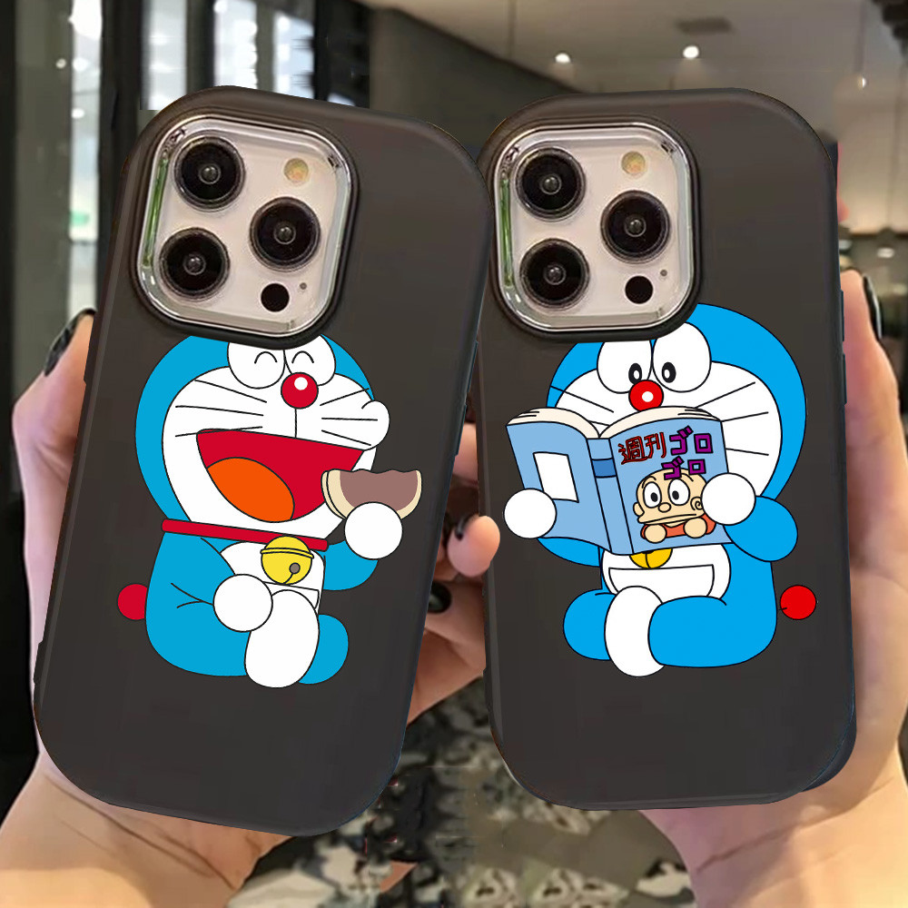 O-58 Doraemon Hitam Silikon Casing untuk Realme 11 Pro C11 N53 C55 C67 C65 C63 C61 Note 50