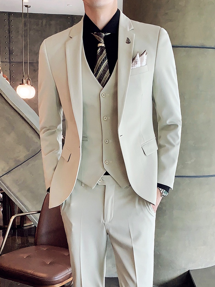 Jas wedding pria Seting untuk kelompok pria terbaik, versi Korea dari gaun pernikahan pengantin pria