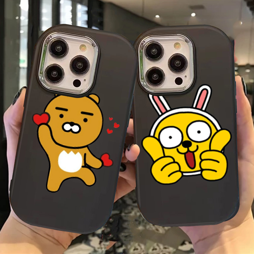 O-92 Kakao Friends Hitam Silikon Casing untuk Realme 11 Pro C11 N53 C55 C67 C65 C63 C61 Note 50