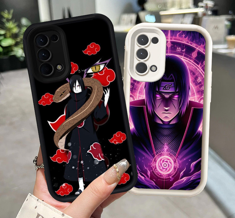 Hitam dan Putih silikon lembut Casing untuk OPPO A72 A52 A92 Reno 4 5G Z-52 Itachi Uchiha