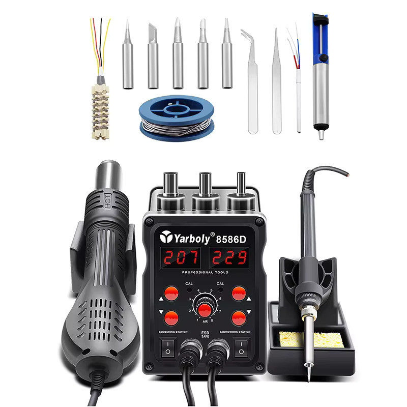 BGA Rework Solder Station Soldering Hot Heat Air Gun 8586D Untuk SMD Welding Repair Desoldering Tool