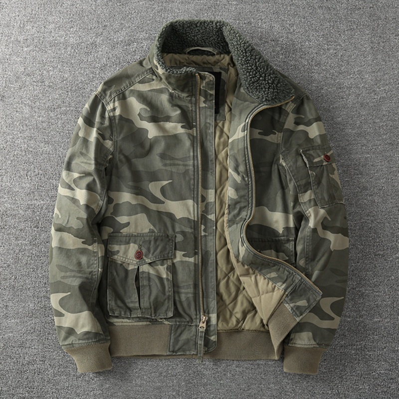 Jaket Militer Pria Katun Tebal Musim Dingin Kantor Ukuran Lengkap