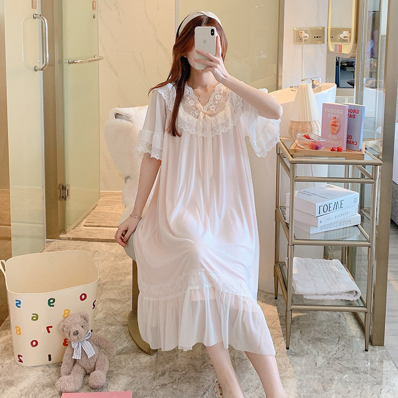 Baju Tidur Cewek Wanita Nyaman Seksi  Musim panas baru versi Korea tipis manis lucu pijama pakaian r