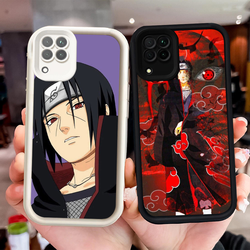 Hitam dan Putih silikon lembut Casing untuk Samsung Galaxy A53 A22 A12 5G Z-52 Itachi Uchiha