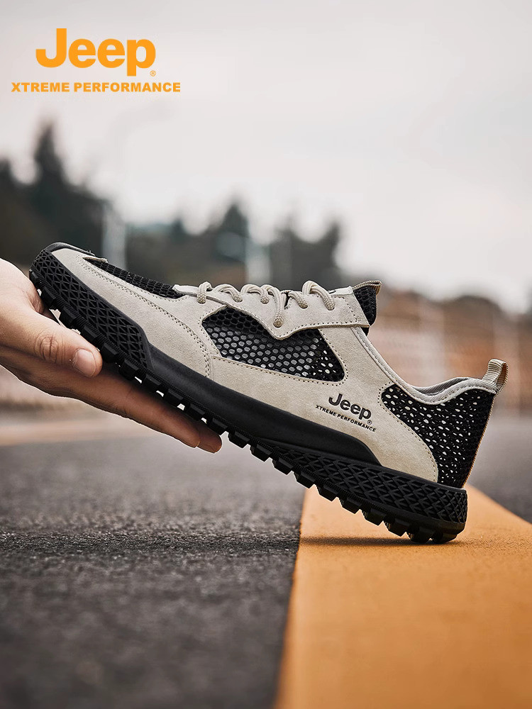 Jeep outdoor olahraga pendakian pejalan kaki pria shock absorber rekreasi web musim panas anti-slip 
