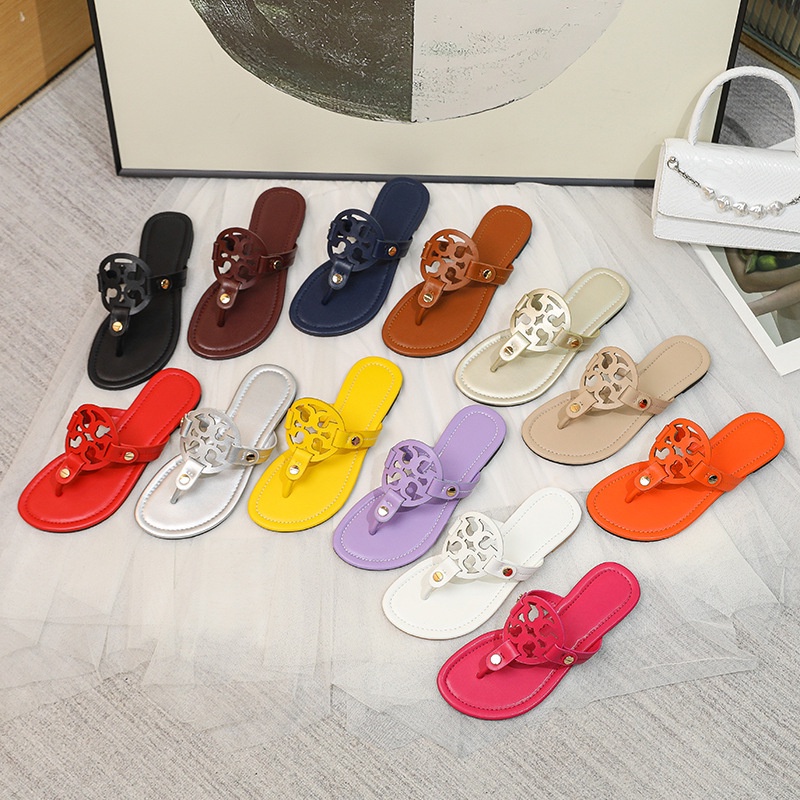 Sepatu pinggul TB untuk wanita, musim panas, sandal bawah rata yang berlebihan, sepatu