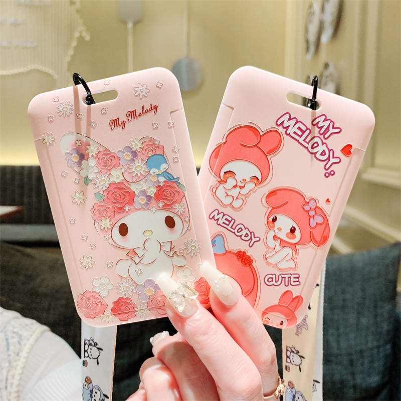 

ID Cart Melody Sanrio Bus Anti Loss Student Meal Line ID Card Hanging Cover Female Motif Terbagus