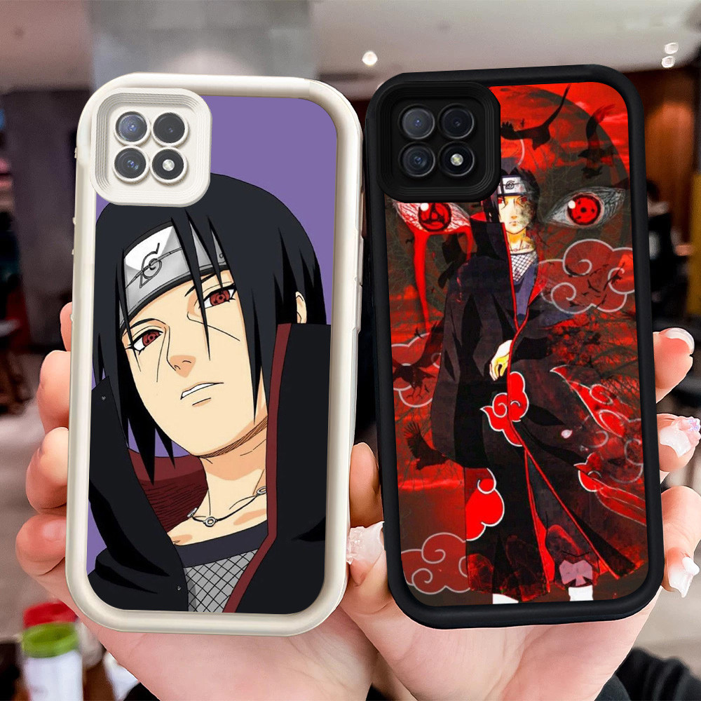Hitam dan Putih silikon lembut Casing untuk OPPO F17 Pro A93 Reno 4F Z-52 Itachi Uchiha