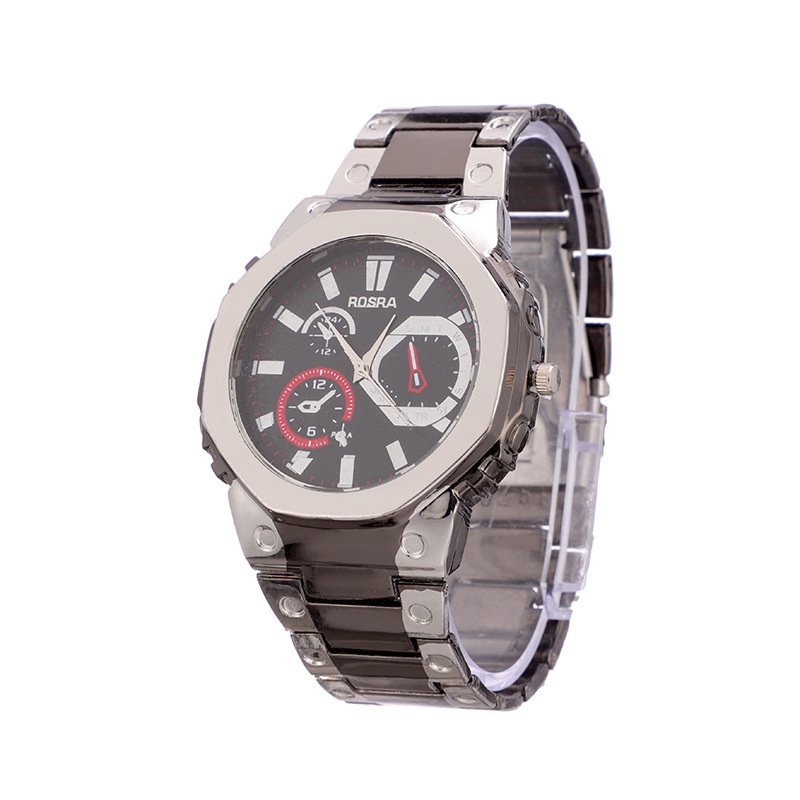 Jam Tangan Pria Jam biasa, enam pin steel band quartz jam, hadiah berbagai macam, jam pria olahraga 