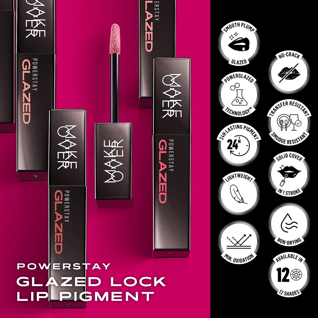 MAKE OVER GLOSS BUNDLE : Duo Glazed lock - The Glazed Bundle - Paket Ombre Lips