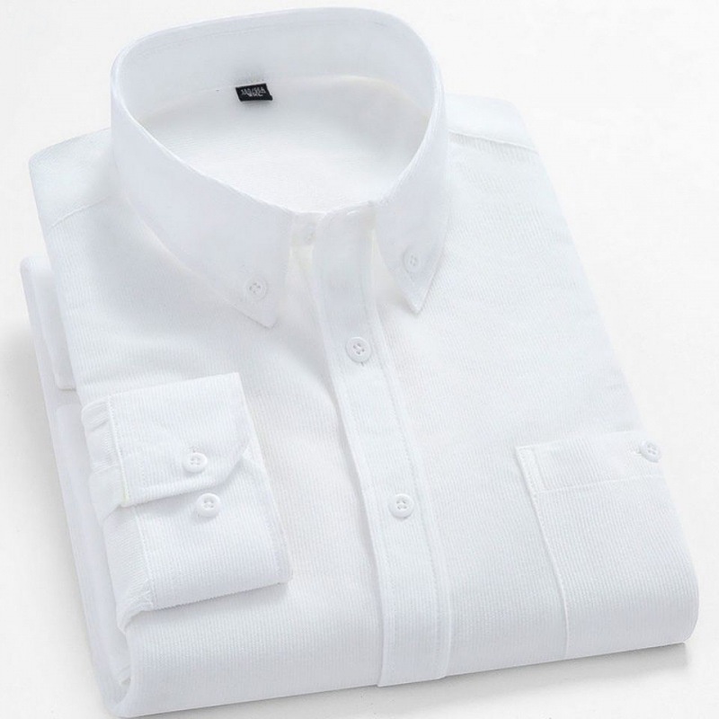 kemeja pria corduroy Men's Business Shirt New Corduroy Men's Shirt Middle Youth Business Casual Pock