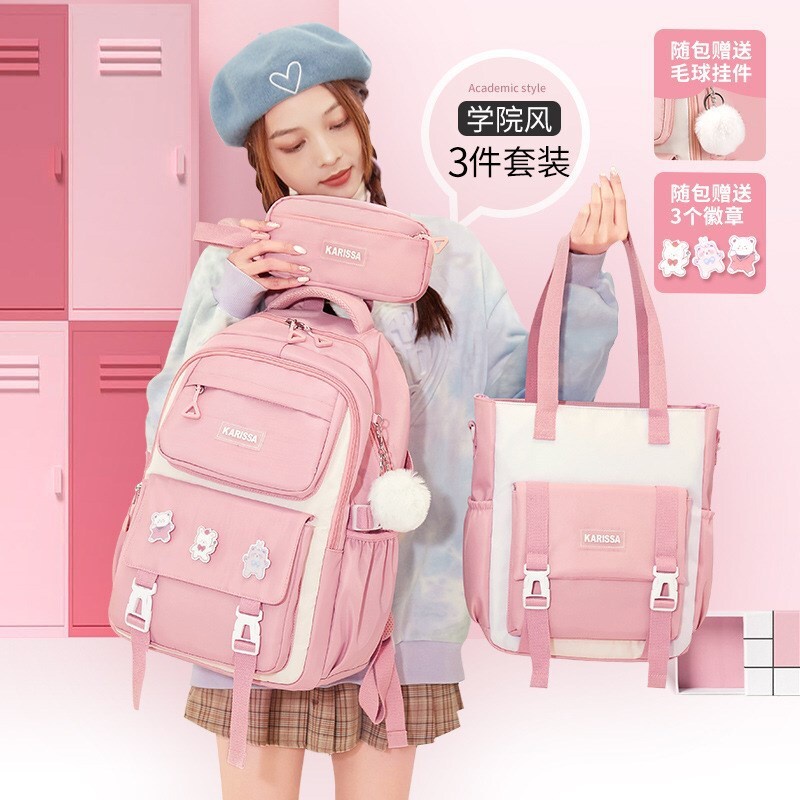 Tas Ransel Anak Tas punggung gadis untuk kelas 4 sampai 6, kapasitas besar dan penampilan tinggi gad
