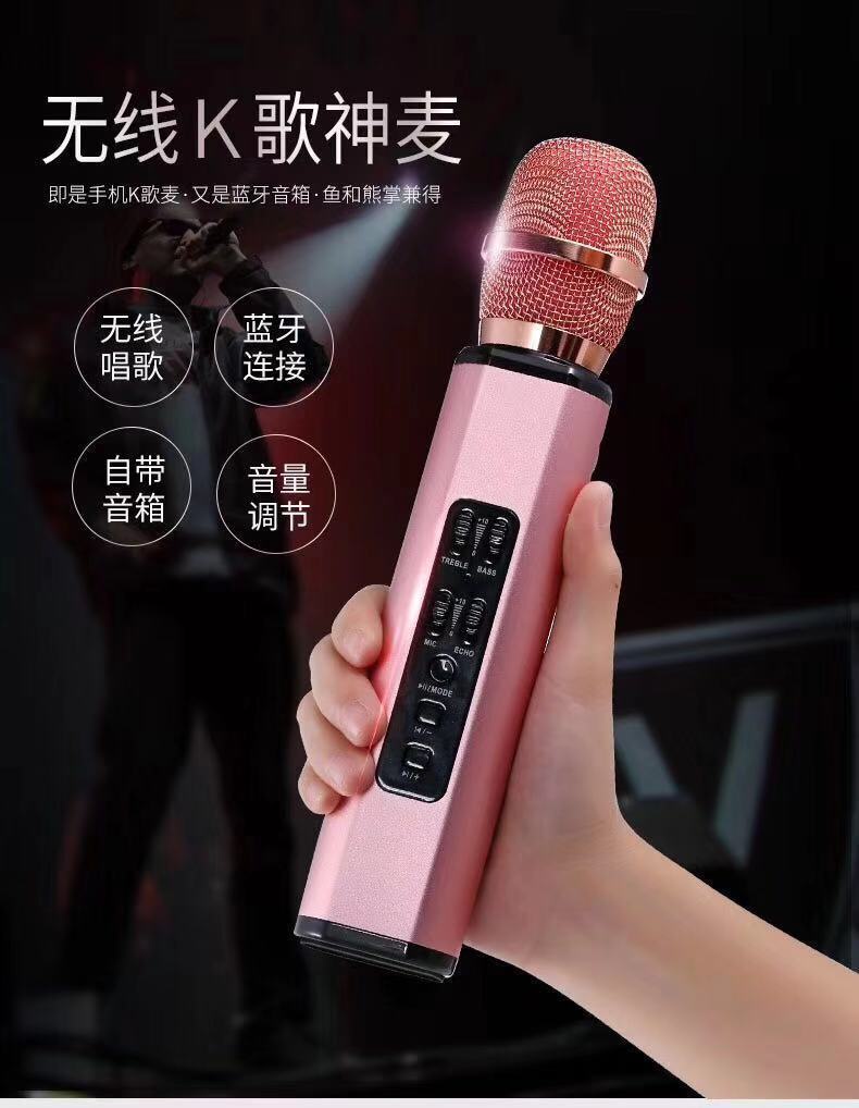 Mic Wireles Mikrofon Bluetooth Wireless K6 Baru, Mikrofon Audio Integrated, Mobile TV, National K So