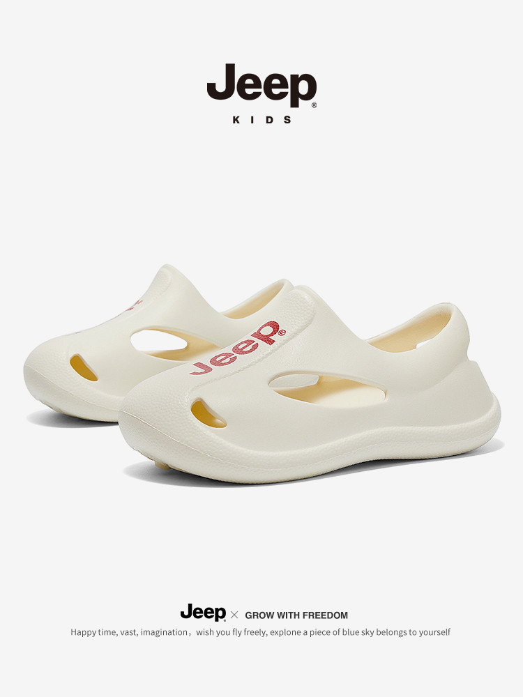 jeep lubang anak laki-laki 2024 musim panas tas kepala sepatu pantai gadis sandal