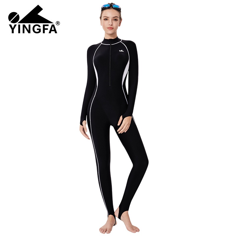 Baju Renang Panjang Yingfa 2020 Sport Baru Wanita Satu potong Swimwear Wanita Pants Panjang Panjang 