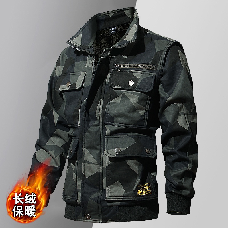 Jaket Militer Pria Tebal Musim Dingin Kantor Kasual Pria