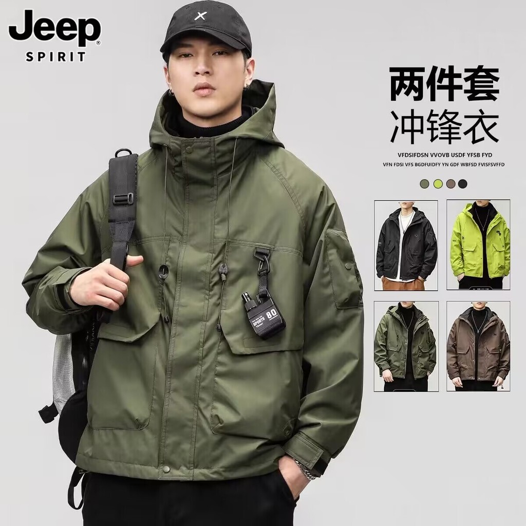 Jeep Spirit 3-in-1 Topi Jaket Pakaian