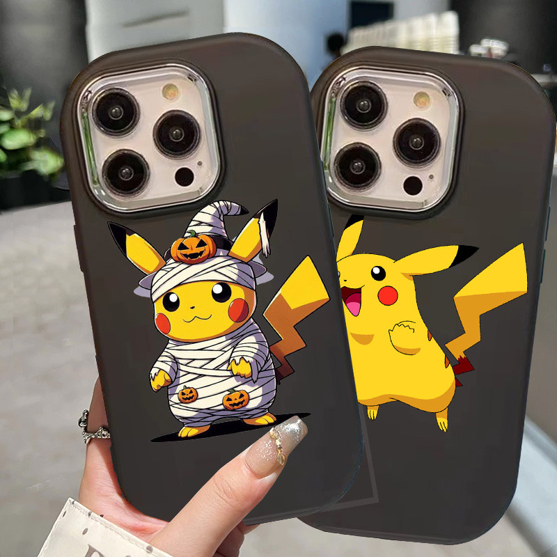 O-34 Cute Pokemon Hitam Silikon Casing untuk Realme 11 Pro C11 N53 C55 C67 C65 C63 C61 Note 50