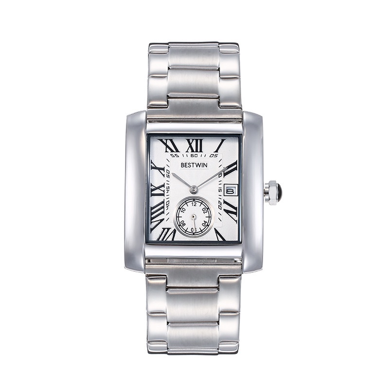 Jam Tangan Pria Bostone BESTWIN Square Two Pin Half Quartz Men's WatchFASHION | TAS | SEPATU | JAKET