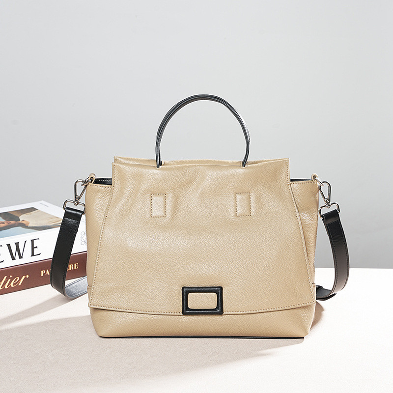 Tas Wanita  Lapisan depan kulit sapi berwarna-warni wanita kantor kemampuan besar perjalanan tas Pit