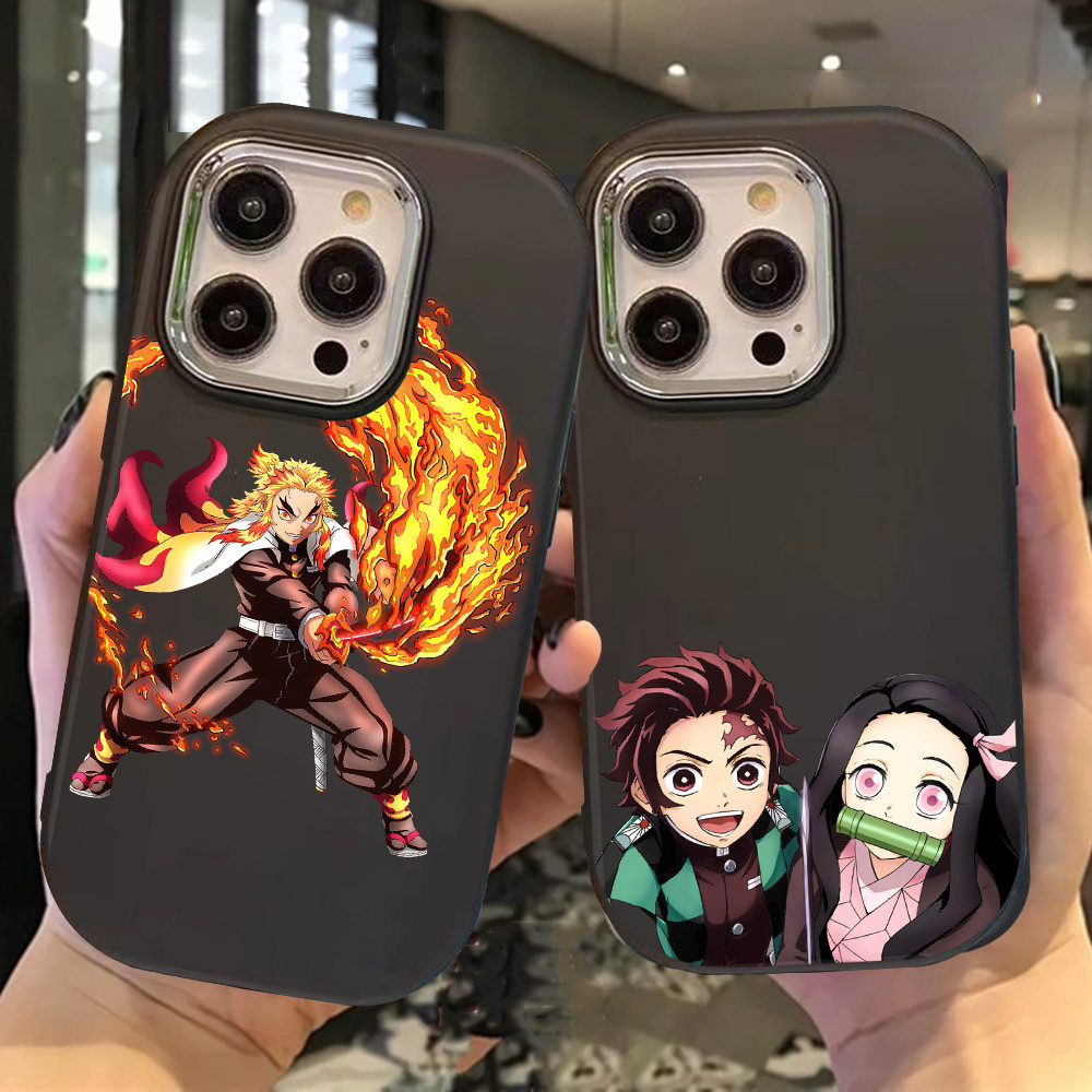 O-11 Demon Slayer Hitam Silikon Casing untuk Realme 11 Pro C11 N53 C55 C67 C65 C63 C61 Note 50