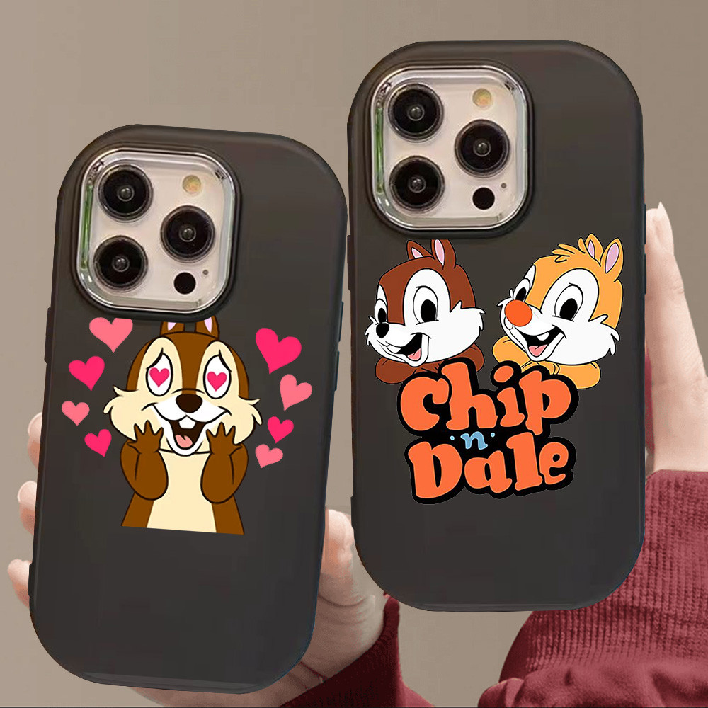 O-7 Chip and Dale Hitam Silikon Casing untuk Xiaomi POCO M5S C50 14 M6 F6 14T Pro 5G Redmi K30 K40
