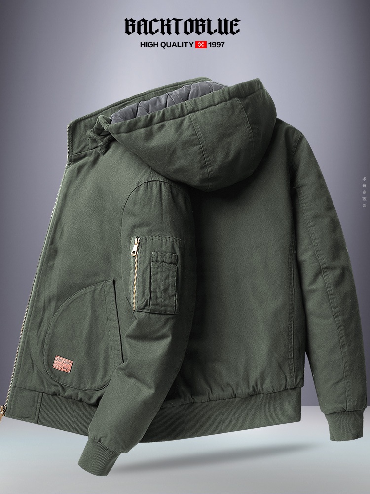 Jaket Militer Pria Tebal Hangat Musim Dingin Kantor Ukuran Lengkap