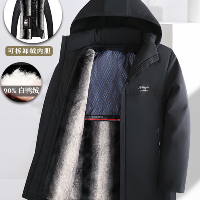 jaket waterproof pria  Jaket musim dingin ayah, pria tengah, garis dalam yang bisa terpisah, bulh te