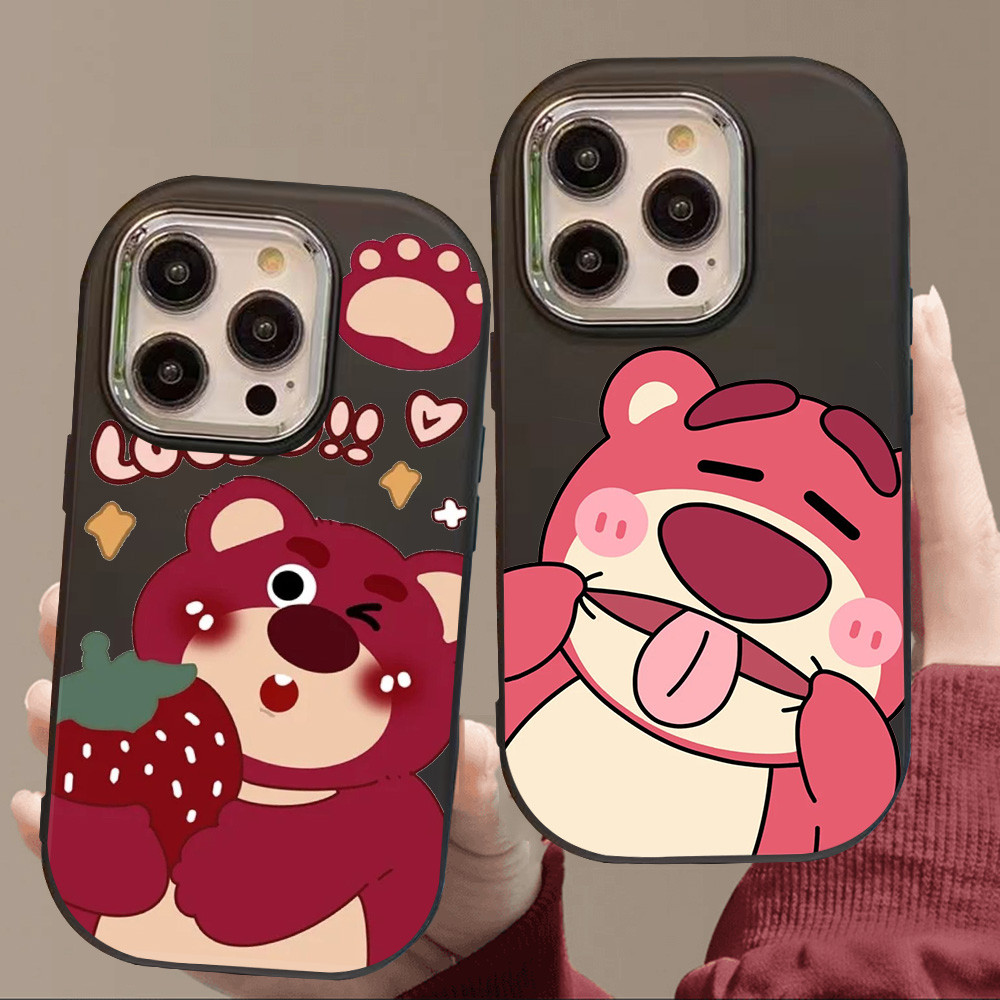 O-105 Lotso Hitam Silikon Casing untuk Realme 11 Pro C11 N53 C55 C67 C65 C63 C61 Note 50